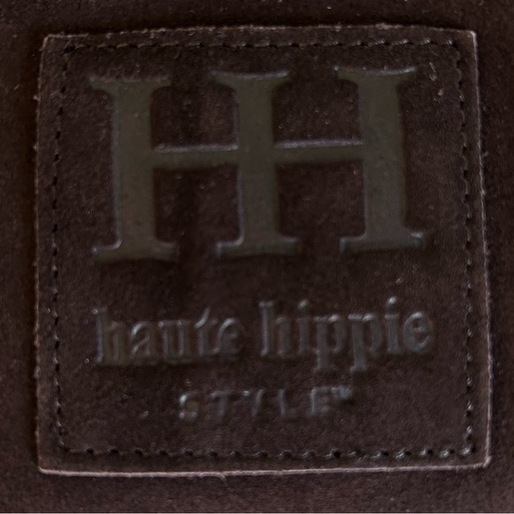 NWT Haute Hippie Genuine Suede Triangle Hobo Bag Rich Brown Color - Picture 8 of 9